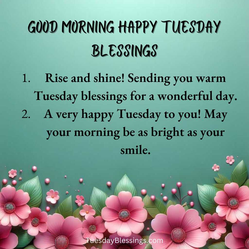 Good Morning Happy Tuesday Blessings 