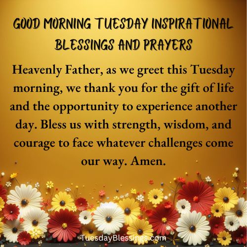 Good Morning Tuesday Inspirational Blessings And Prayers