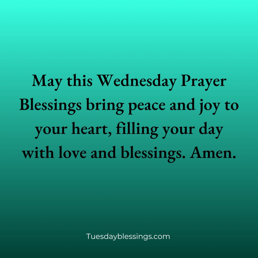 Wednesday Prayer Blessings