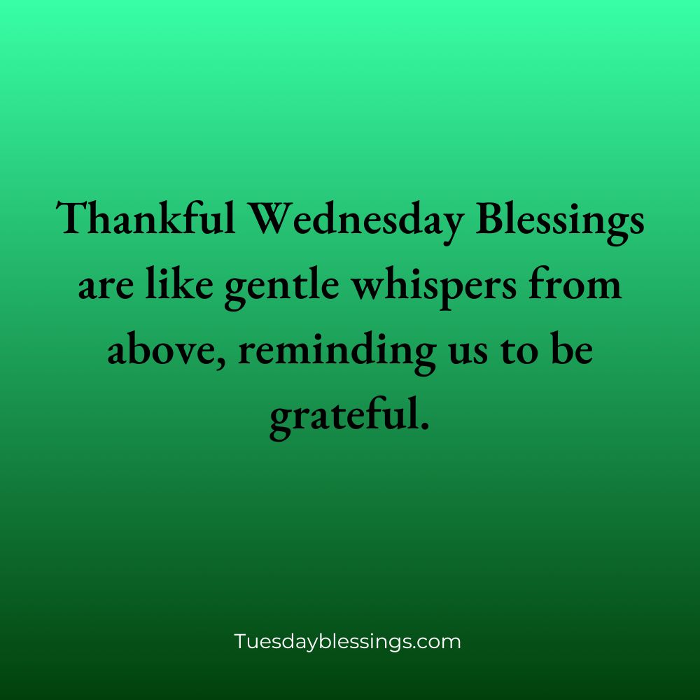 Thankful Wednesday Blessings